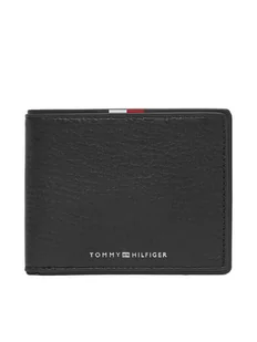 Tommy Hilfiger Duży Portfel Męski Th Corp Mini Cc Wallet AM0AM13739 Czarny - Portfele - miniaturka - grafika 1