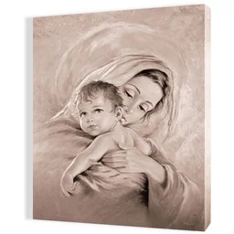 Obraz religijny na płótnie Matka Boża z Dzieciątkiem Jezus - Ikony i obrazy sakralne - miniaturka - grafika 1