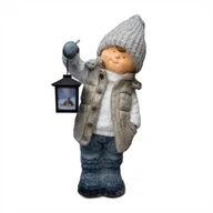 Ozdoby bożonarodzeniowe - Chłopiec z latarnią YS68803-20 30 x 21 x 52 cm wielokolorowy - miniaturka - grafika 1