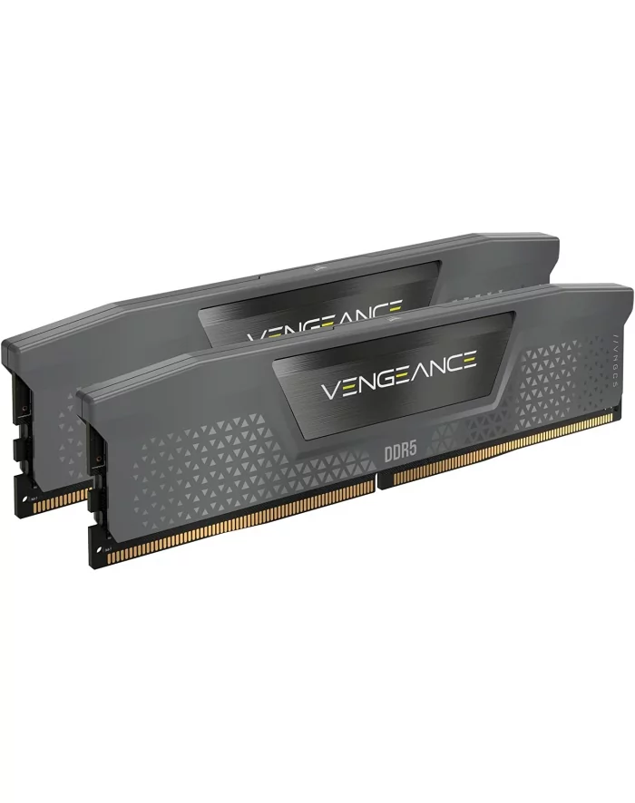 CORSAIR VENGEANCE 64GB 2x32GB DDR5 5200MT/s DIMM Unbuffered 40-40-40-77 Std PMIC AMD EXPO Cool Grey Heatspreader Black PCB 1.25V
