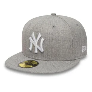 Czapka z daszkiem New Era 59FIFTY MLB NY New York Yankees Essential Heather Grey - 11044974-7 5/8 - 60.6cm - Czapki i chusty sportowe męskie - miniaturka - grafika 1