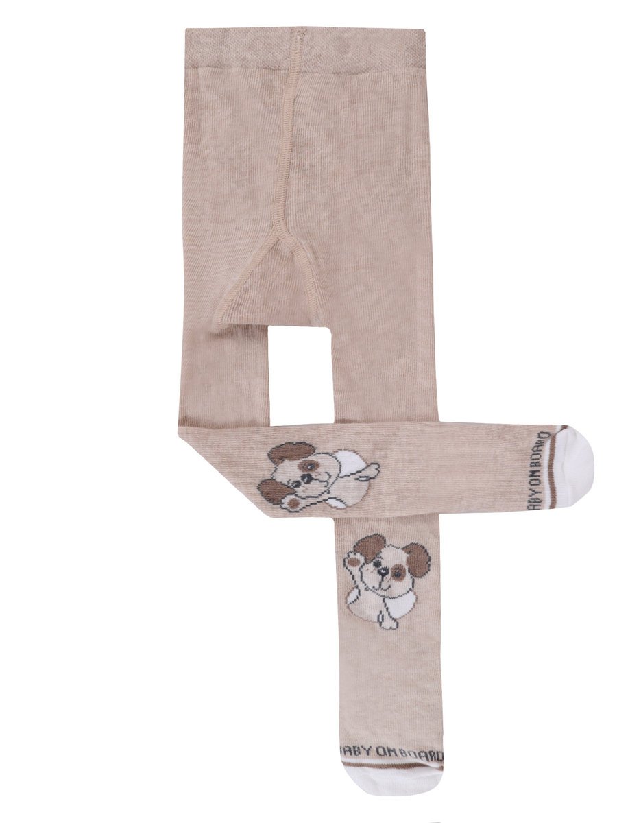 Rajstopy bawełniane chłopięce dziecięce niemowlęce beżowe 68-74 MYWAY