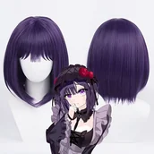 Pozostałe akcesoria fryzjerskie - TEMU Czarny peruk z motywami anime - łatwe stylizowanie, zwiększenie objętości do codziennego użytku i , cosplay i role-playing, unisexowy akcesorium - miniaturka - grafika 1