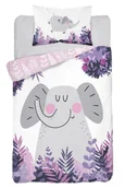 Pościel dla dzieci - DL Pościel Dziecięca 100x135+40x60 Słonik 3154B 3154B - miniaturka - grafika 1