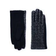 Rękawiczki - Rękawiczki Mięciutka jodełka Black Czarny (Rozmiar Uniwersalny) - miniaturka - grafika 1