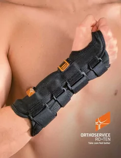 Długa orteza nadgarstka o otwartej konstrukcji ze sztywną formowalną szyną - wzmocnienie grzbietowe, oddychająca tkanina 3D - Orthoservice (PolFIT 21) - Ortezy, stabilizatory i opaski elastyczne - miniaturka - grafika 1