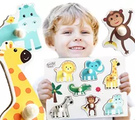 Puzzle - SMILY PLAY Układanka drewniana zoo puzzle Montessori SPW83801 - miniaturka - grafika 1