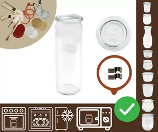 Słoiki WECK / szkl. wieko,gumka, bl słoik 600ml CYLINDER / Wamar-Sosenka - Pojemniki kuchenne Słoiki WECK / szkl. wieko,gumka, bl słoik 600ml CYLINDER / Wamar-Sosenka - Pojemniki kuchenne - miniaturka - grafika 1