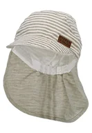Czapki damskie - Sterntaler Unisex dziecięca czapka z daszkiem z kołnierzem czapka dziecięca, ciemnozielony, 49 - miniaturka - grafika 1