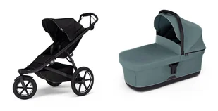 Wózek sportowy Thule Urban Glide 3 Black + Bassinet Mid blue - Wózki dziecięce - miniaturka - grafika 1