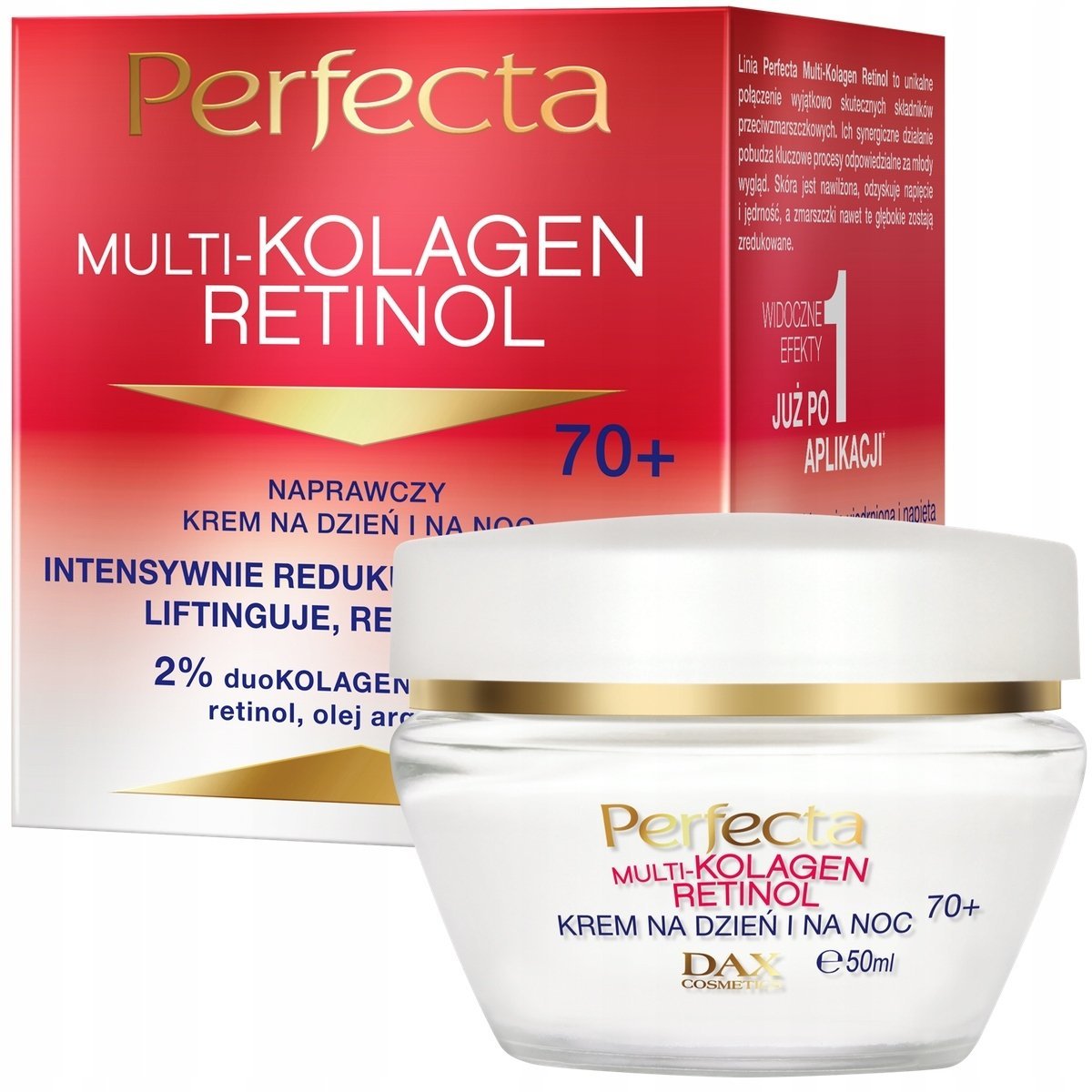 Perfecta PERFECTA_Multikolagen Retinol krem nawilżający na dzień i na noc 70+ 50ml