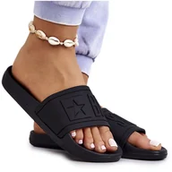 Klapki i japonki damskie - Klapki Damskie Big Star Czarne DD274A271 - miniaturka - grafika 1