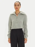 Swetry damskie - Patrizia Pepe Sweter 2K0298 K222 Szary Relaxed Fit - miniaturka - grafika 1