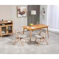 Krzesła - Składane krzesła z wyściełanym siedziskiem, zestaw 2 składanych krzeseł do jadalni z poduszką, przenośne krzesła dla gości, do biura, na wesele - miniaturka - grafika 1