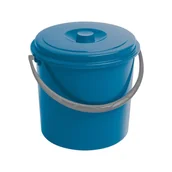 Pudła i pojemniki do przechowywania - CURVER Wiadro z pokrywą plastikowe Curver 10L niebieskie 235232 - miniaturka - grafika 1