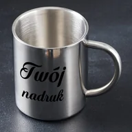 Kubki - Kubek 300 ml ze stali nierdzewnej z Twoim nadrukiem - srebrny - miniaturka - grafika 1