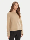 Swetry damskie - BOSS Sweter Febisan 50478315 Beżowy Regular Fit - miniaturka - grafika 1