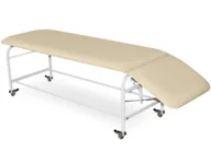 Meble i wyposażenie gabinetów medycznych - Norma-NP.75K szeroka i wysoka kozetka lekarska 2-częściowa na kółkach - miniaturka - grafika 1