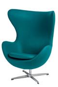 Fotele - D2.Design design Fotel Jajo kaszmir zielony ciemny Premiu m 99188 - miniaturka - grafika 1