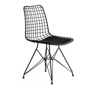 Czarne metalowe krzesła zestaw 2 szt. Tivoli – Kalune Design - Krzesła - miniaturka - grafika 1