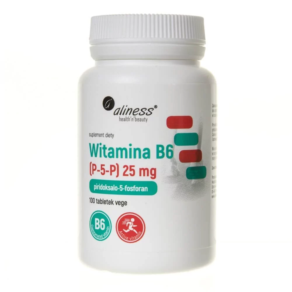 MedicaLine Witamina B6 25 mg (100 tabl. VEGE) Aliness