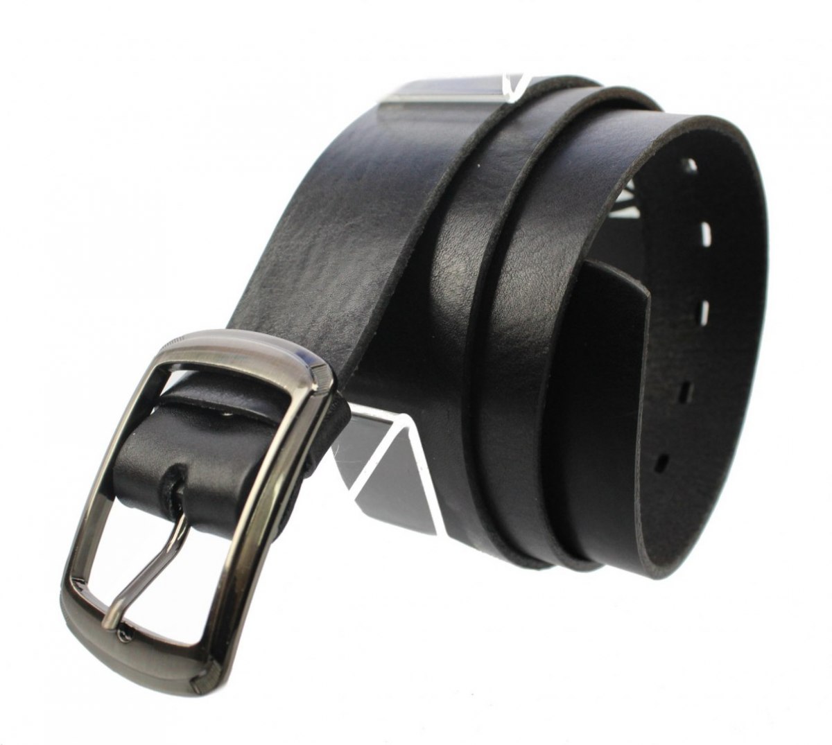 Pasek Damski Skórzany CEZ-MAR (PL) Skóra Naturalna Licowa Gładki 40 mm CZARNY