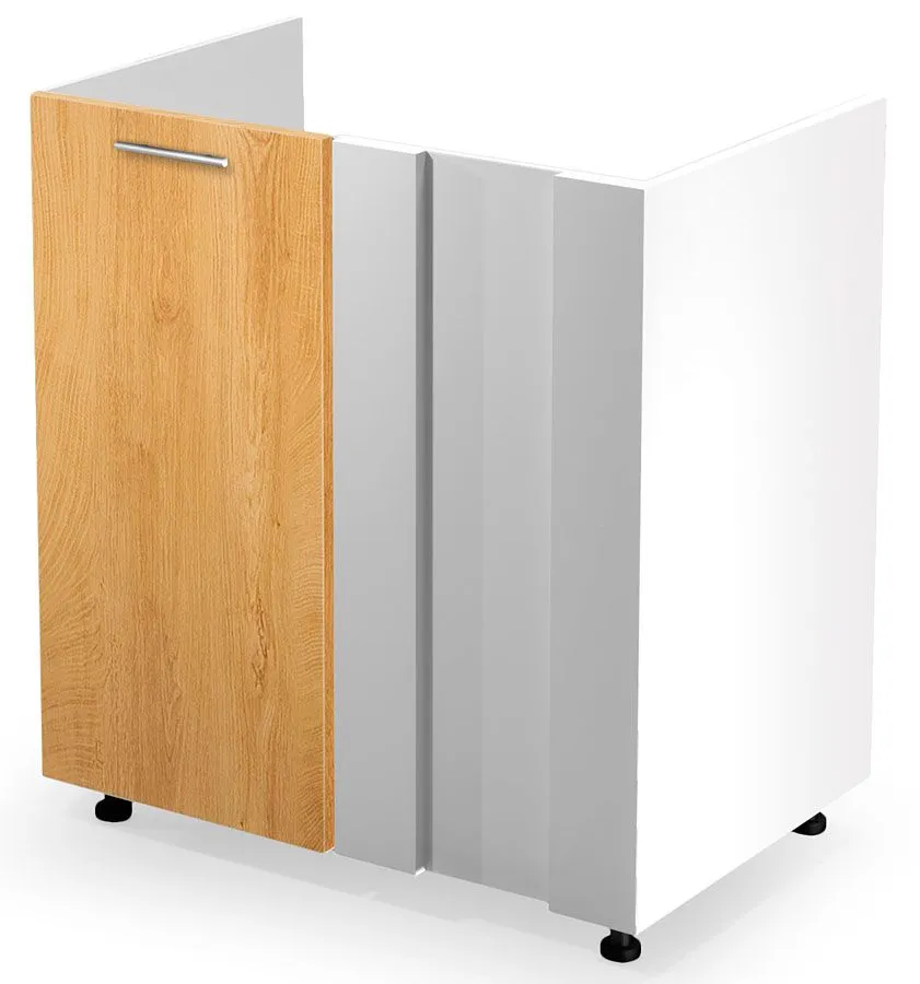 Kuchenna narożna szafka zlewozmywakowa dąb miodowy T1-F27