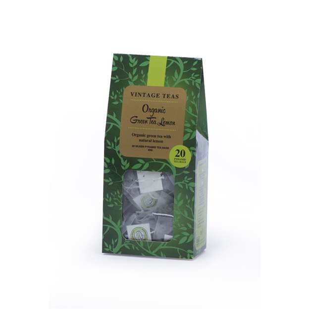 VINTAGE TEAS Zielona herbata Vintage Teas Organic Green Tea Lemon 20x2g 6960-uniw