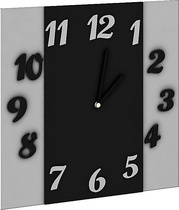 Elior zegar ścienny nowoczesny Sigan, szary 7855