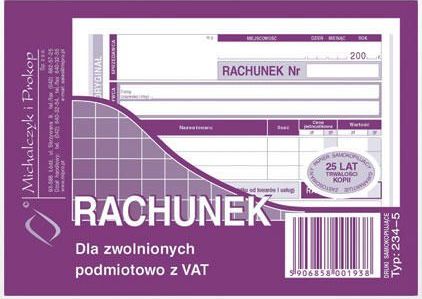 Michalczyk&Prokop Staples Druk akcydensowy, rachunek A6 1+1 80k DR0102