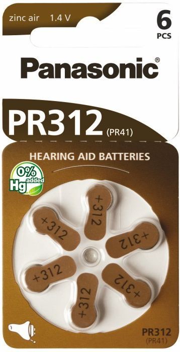 Panasonic Bateria do aparatów słuchowych PR41 6 szt.