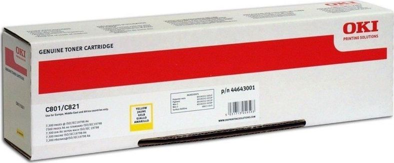 Toner OKI 44643001 Yellow Oryginał 44643001