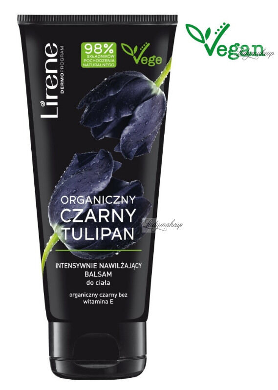 Lirene ORGANICZNY CZARNY TULIPAN - Intensywnie nawilżający balsam do ciała - 200 ml