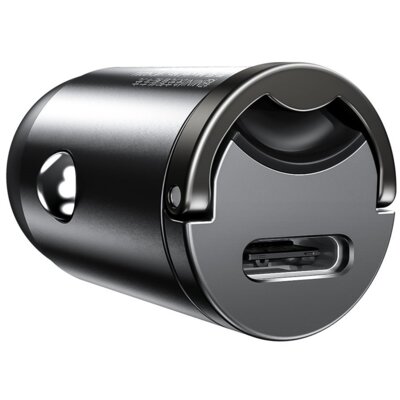 Baseus Tiny Star Mini ładowarka samochodowa USB-C Type-C Power Delivery 3.0 Quick Charge 4.0+ 30W czarny VCHX-B0G