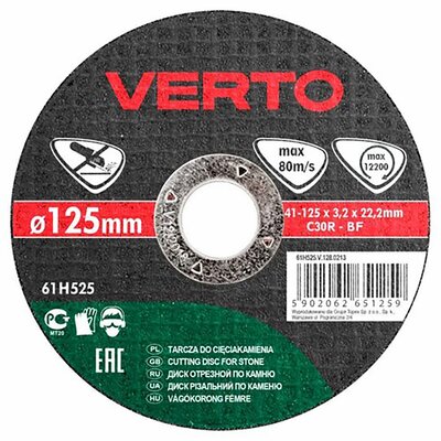 Verto Tarcza do cięcia kamienia 125x3.0x22mm, , 61H525