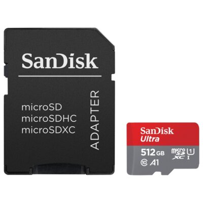 SanDisk 512GB microSDXC Ultra 120MB/s A1 C10 UHS-I U1 (SDSQUA4-512G-GN6MA)