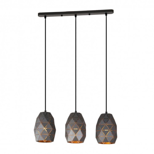 Italux Harley lampa wisząca 3-punktowa MDM-3480/3 GR+GD