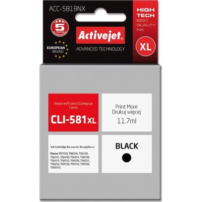 ActiveJet tusz do Canon CLI-581Bk XL new ACC-581BNX