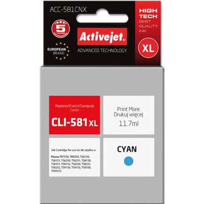 ActiveJet tusz do Canon CLI-581C XL new ACC-581CNX ACC-581CNX