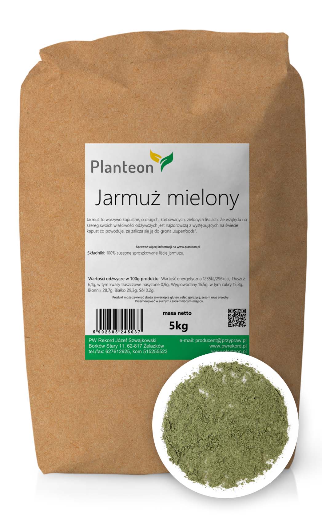 Planteon Jarmuż mielony 5kg 2-0381-01-6
