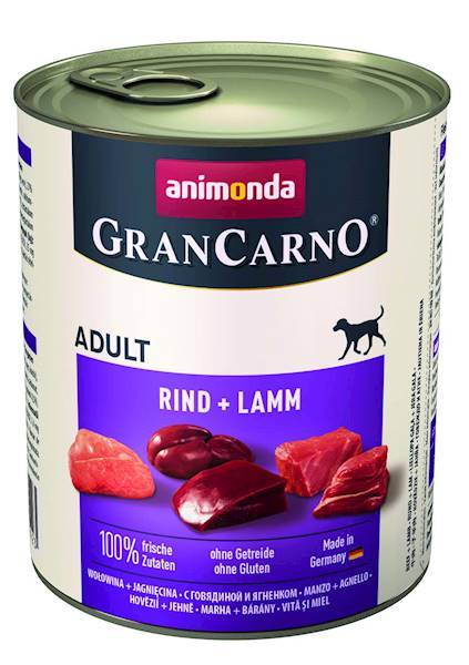Animonda Grancarno Adult Dog Wołowina + jagnięcina 800g