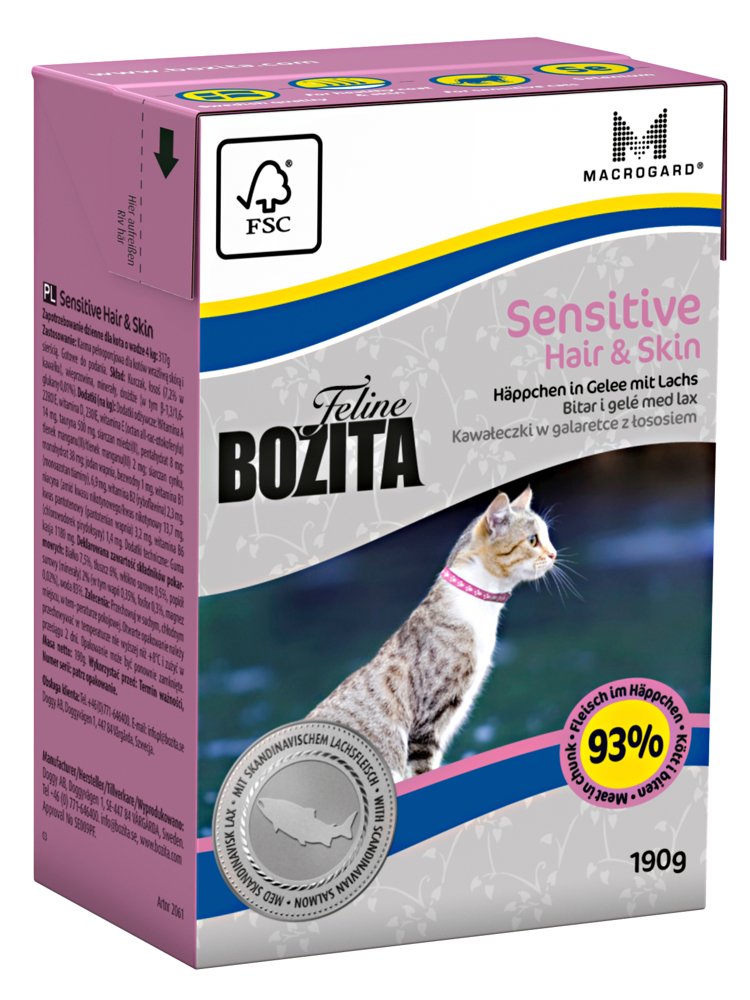 Bozita Feline Sensitive Hair Skin 190g 8747-uniw