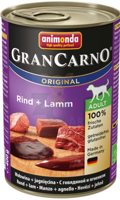 Animonda Gran Carno Pakiet Dorosłe Wołowina i Jagnięcina 400g 82-733