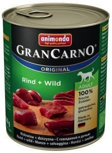 Animonda Grancarno Dorosłe Dog smak: Wołowina i Dziczyzna 12 x 800g