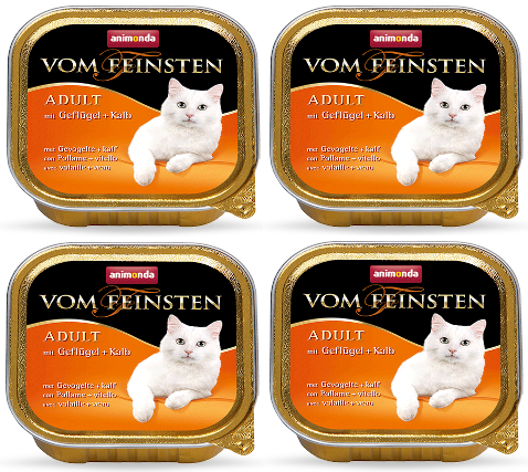 Animonda Vom Feinsten Adult Cat smak: z drobiem i cielęciną 6 x 100g