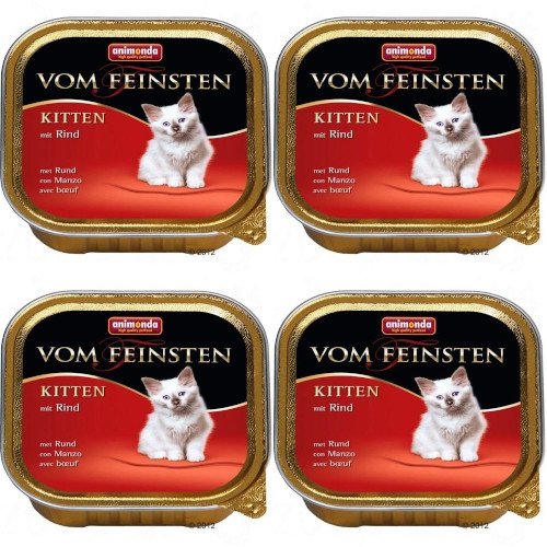 Animonda Vom Feinsten Kitten smak: z wołowiną 30 x 100g