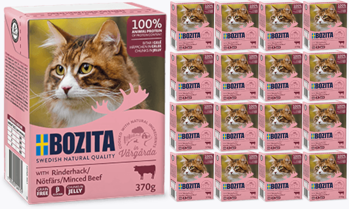 Bozita Cat Siekana Wołowina W Galaretce 16 x 370g