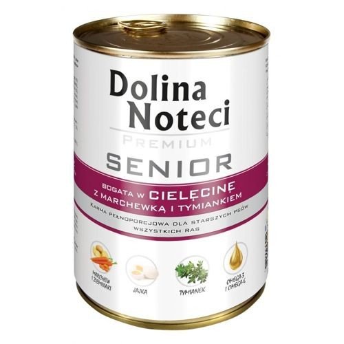 Dolina Noteci PREMIUM Senior bogata w cielecinę, marchew i tymianek 6 x 400g