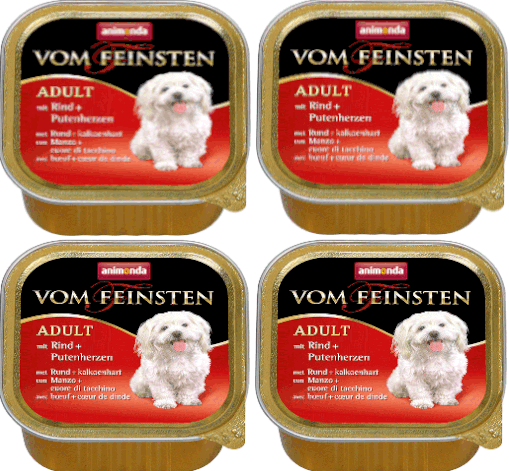 Animonda Dog Vom Feinsten Adult smak: wołowina i serca indyka 6 x 150g