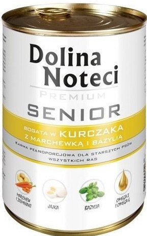 Dolina Noteci PREMIUM Senior Kurczak z marchewką i bazylią 6 x 400g